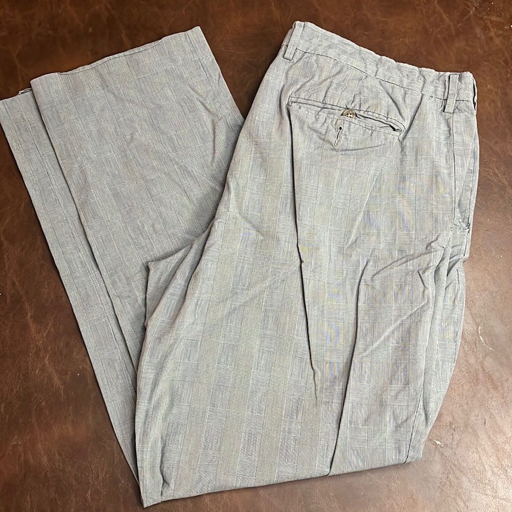 J. Crew Grey checkered/plaid pattern mens dress pants 36x32